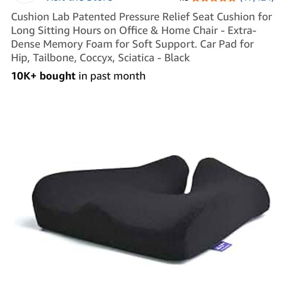 Black Pressure Relief Seat Cushion - Picture 1 of 10